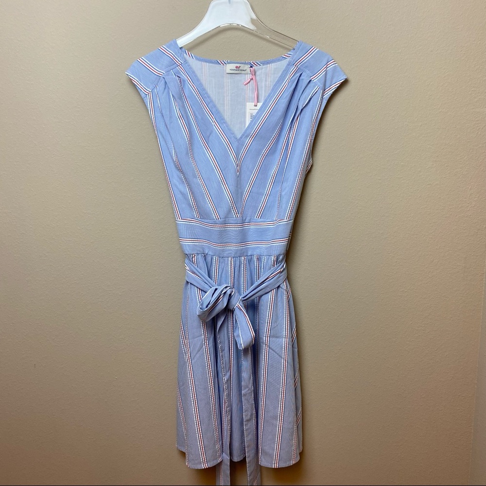 Vineyard Vines | Stripe Seersucker Tie Dress